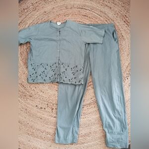 Vintage Womens CottageCove 2 Piece  100% Cotton Loungewear. Size M